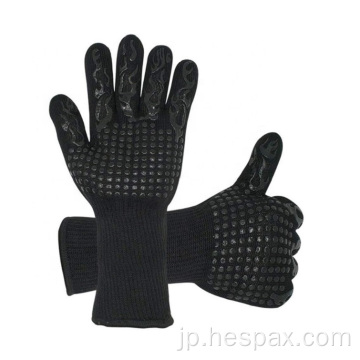 Hespax Aramid Silicone Kitchen BBQ Gloves耐熱性